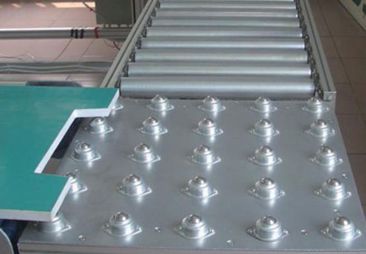 万向球用于车间装配生产线