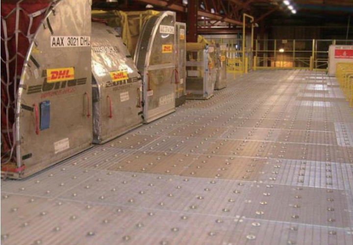 万向球用于空运货物转运中心